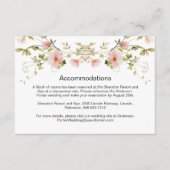 Bleke Roze Bloemen Wildflowers Wedding Enclosure Informatiekaartje (Voorkant)