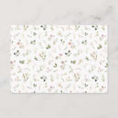 Bleke Roze Bloemen Wildflowers Wedding Enclosure Informatiekaartje (Achterkant)