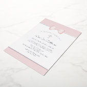 Bleke Roze Boog Doop Folie Uitnodiging (Gedraaid)