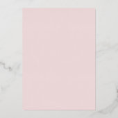 Bleke Roze Boog Doop Folie Uitnodiging (Achterkant)