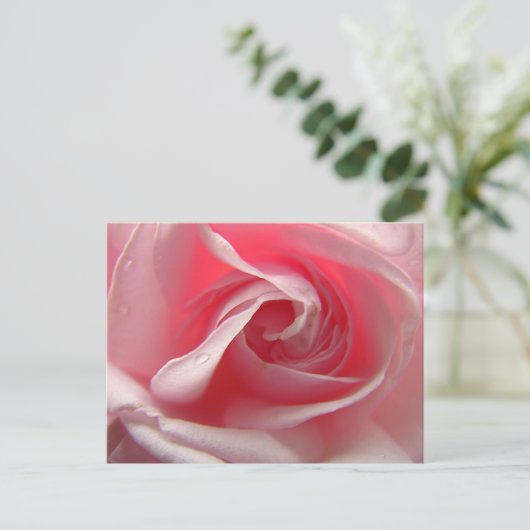 Bleke roze briefkaart (Staand voorkant)