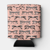 Bleke roze bril, eigeel, eierkleding blikjeskoeler (Achterkant)