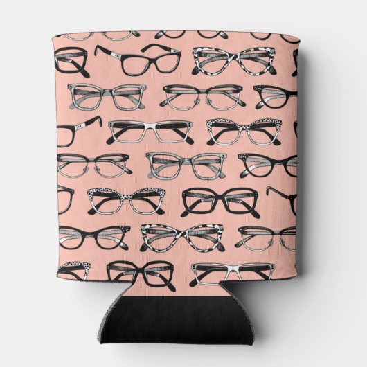 Bleke roze bril, eigeel, eierkleding blikjeskoeler (Achterkant)