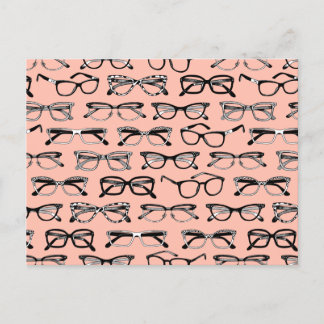 Bleke roze bril, eigeel, eierkleding briefkaart
