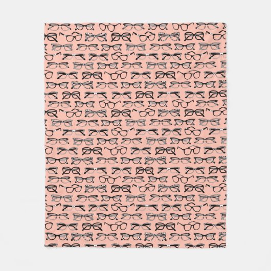 Bleke roze bril, eigeel, eierkleding fleece deken (Voorkant)