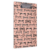 Bleke roze bril, eigeel, eierkleding klembord (Rechts)