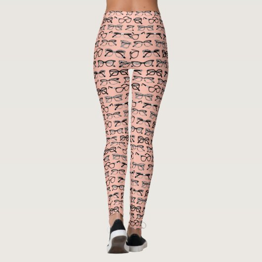 Bleke roze bril, eigeel, eierkleding leggings (Achterkant)