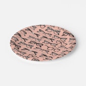 Bleke roze bril, eigeel, eierkleding papieren bordje (Gekanteld)