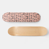 Bleke roze bril, eigeel, eierkleding persoonlijk skateboard (Horizontaal)