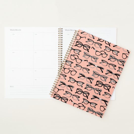 Bleke roze bril, eigeel, eierkleding planner (Display)