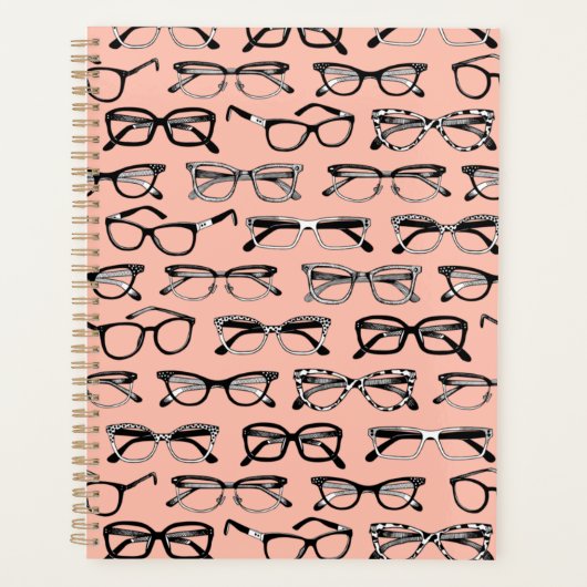 Bleke roze bril, eigeel, eierkleding planner (Voorkant)