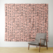 Bleke roze bril, eigeel, eierkleding wandkleed (In Situ (horizontaal))