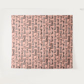 Bleke roze bril, eigeel, eierkleding wandkleed (Voorkant (horizontaal))