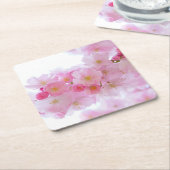 Bleke roze Cherry Blossom Kartonnen Onderzetters (Schuin)