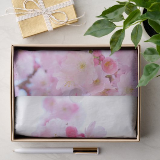 Bleke roze Cherry Blossom Tissuepapier (Geschenk)
