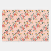 Bleke Roze Chinoiserie Floral Inpakpapier Vel (Voorkant 3)