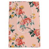 Bleke Roze Chinoiserie Floral Medium Cadeauzakje (Achterkant)