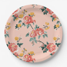 Bleke Roze Chinoiserie Floral
