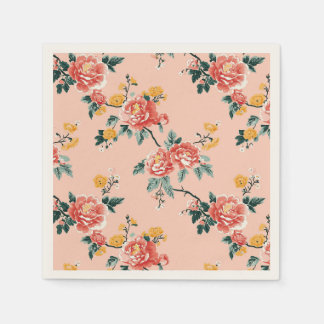 Bleke Roze Chinoiserie Floral Servet