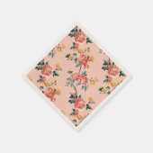 Bleke Roze Chinoiserie Floral Servet (Hoek)