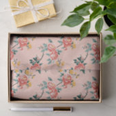 Bleke Roze Chinoiserie Floral Tissuepapier (Geschenk)