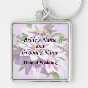 Bleke Roze Clematis Huwelijksproducten Sleutelhanger