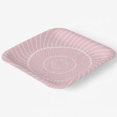 Bleke roze crème spirale slak fibonacci sequentie  papieren bordje (Gebogen)