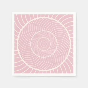 Bleke roze crème spirale slakkenfibonacci sequenti servet