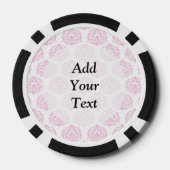 Bleke roze damast poker chips (Achterkant)