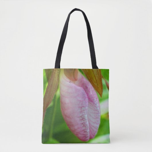 Bleke roze dame Slipper Orchid Sluiten Tote Bag (Voorkant)