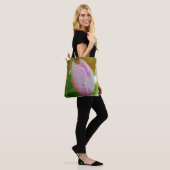 Bleke roze dame Slipper Orchid Sluiten Tote Bag (Op model)