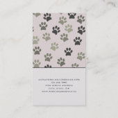 Bleke roze dog schilderafdrukken | Dog Grooming Visitekaartje (Achterkant)