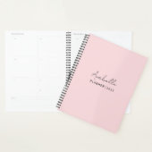 Bleke roze elegante aangepaste planner (Display)