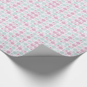 Bleke roze en blauwe Stippen Patroon Verpakkingspa Cadeaupapier (Hoek)