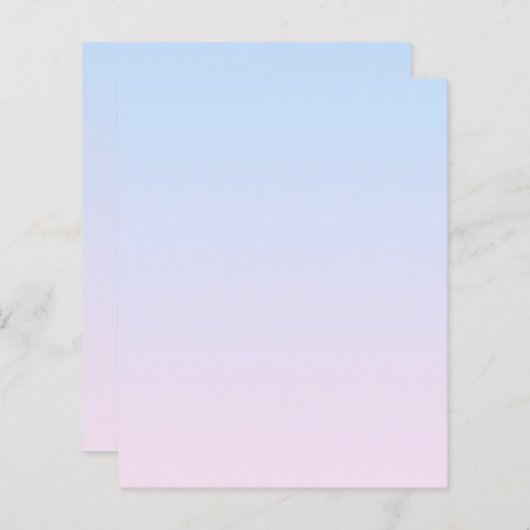 Bleke Roze en Blauwe Verloopachtergrond (Voorkant / Achterkant)