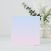 Bleke Roze en Blauwe Verloopachtergrond Bedankkaart (Staand voorkant)