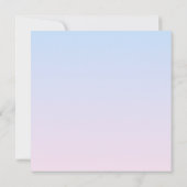 Bleke Roze en Blauwe Verloopachtergrond Bedankkaart (Achterkant)