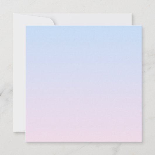 Bleke Roze en Blauwe Verloopachtergrond Bedankkaart (Voorkant)