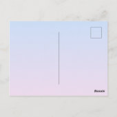 Bleke Roze en Blauwe Verloopachtergrond Briefkaart (Achterkant)