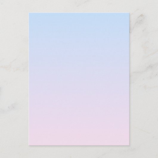 Bleke Roze en Blauwe Verloopachtergrond Briefkaart (Voorkant)