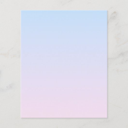 Bleke Roze en Blauwe Verloopachtergrond Flyer (Voorkant)