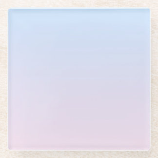 Bleke Roze en Blauwe Verloopachtergrond Glazen Onderzetter