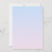 Bleke Roze en Blauwe Verloopachtergrond Kaart (Achterkant)
