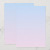 Bleke Roze en Blauwe Verloopachtergrond Kaart (Voorkant / Achterkant)
