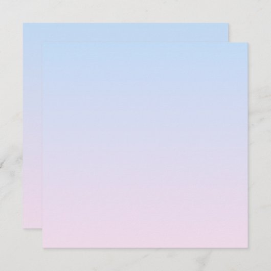 Bleke Roze en Blauwe Verloopachtergrond Kaart (Voorkant / Achterkant)