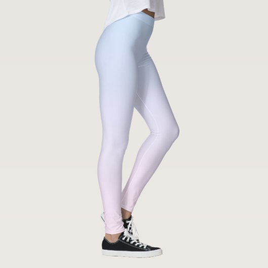 Bleke Roze en Blauwe Verloopachtergrond Leggings (Rechts)