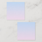 Bleke Roze en Blauwe Verloopachtergrond Notitiekaartje (Voorkant / Achterkant)