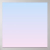 Bleke Roze en Blauwe Verloopachtergrond Poster (Voorkant)
