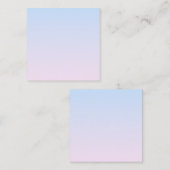 Bleke Roze en Blauwe Verloopachtergrond Vierkante Visitekaartje (Voorkant / Achterkant)