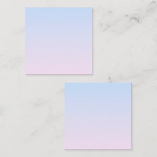 Bleke Roze en Blauwe Verloopachtergrond Vierkante Visitekaartje (Voorkant / Achterkant)